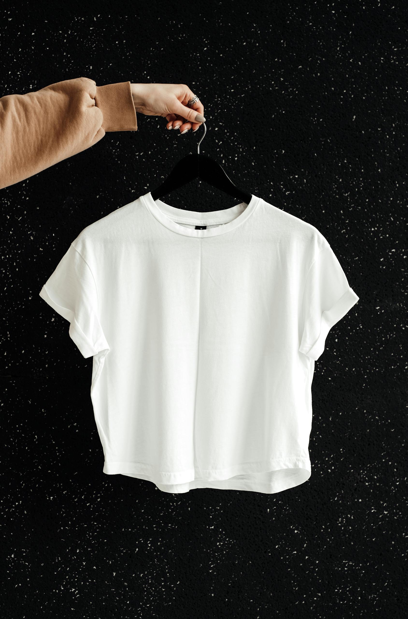 White Shirt on a Black Hanger